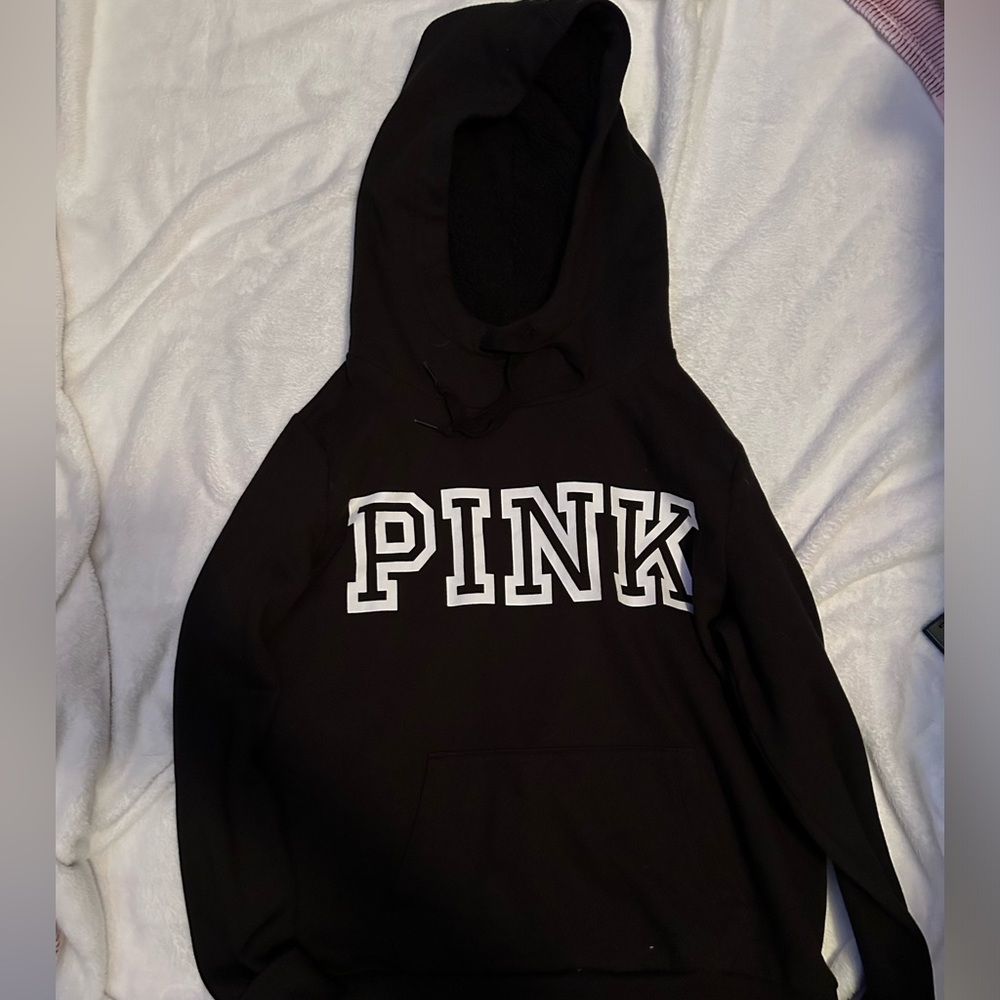 Pink black hoodie